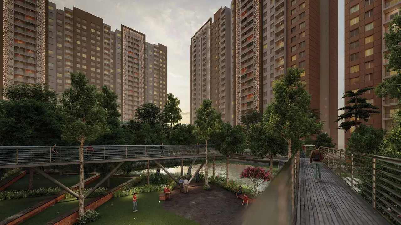 Kohinoor Kaleido - elevated walkway through the gardens (artistic impression)