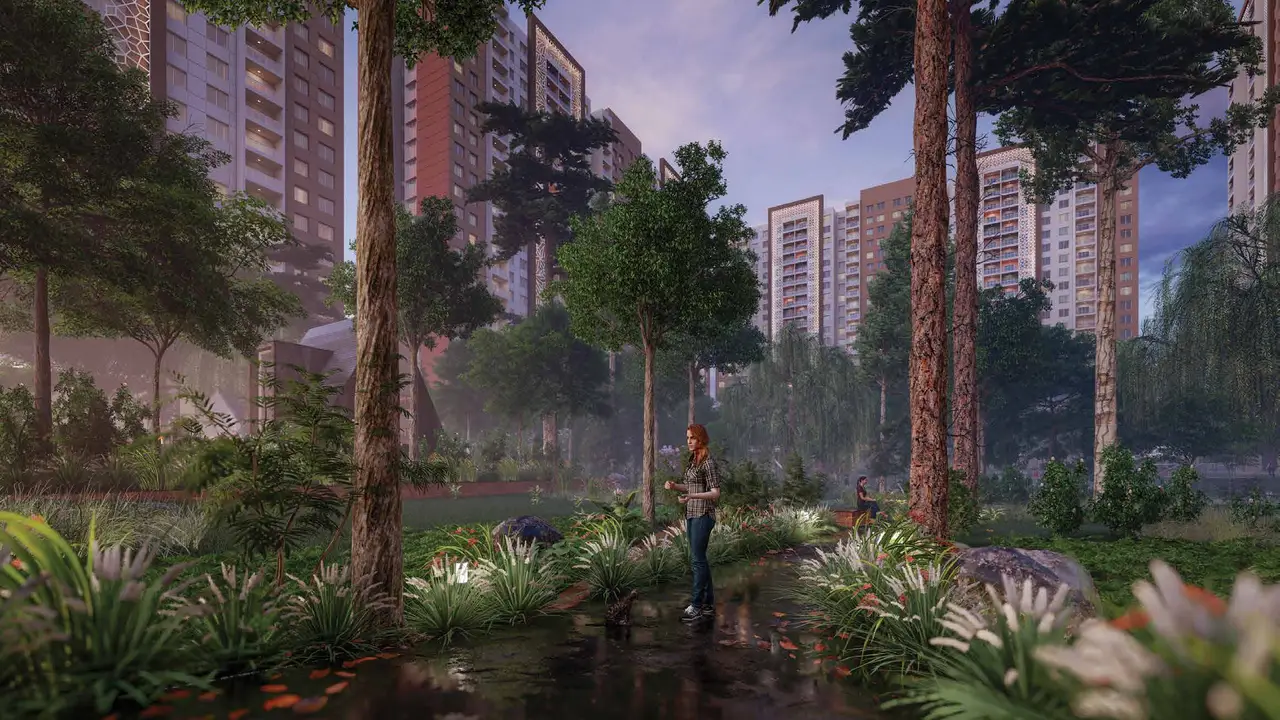 Kohinoor Kaleido - forest trail between the towers (artistic impression)