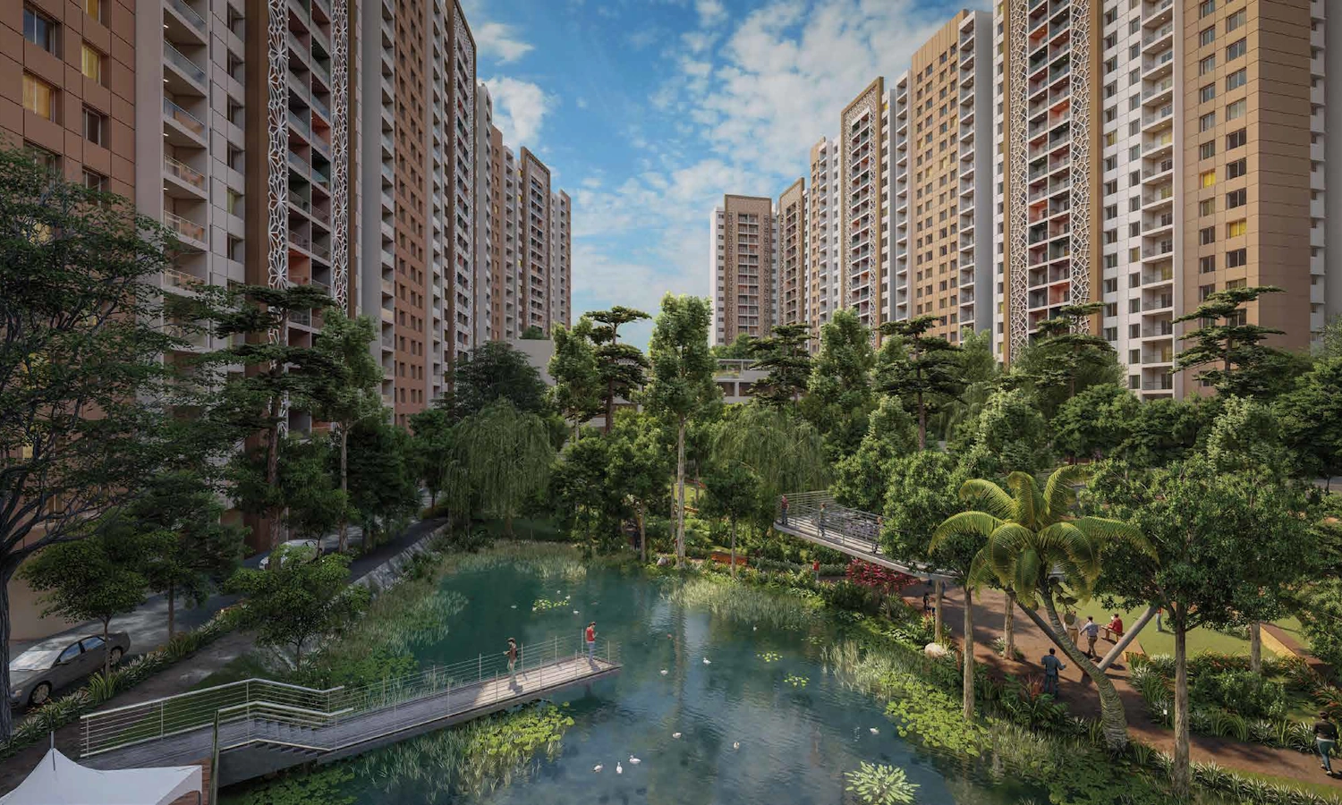 Kohinoor Kaleido - towers around the central eco pond (artistic impression)